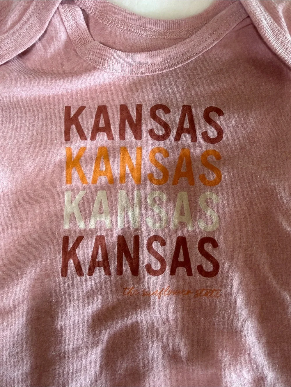 NWOT Pink Kansas Graphic Baby One-Piece Bodysuit
